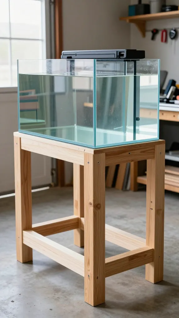 2x4 ladder frame fish tank stand build