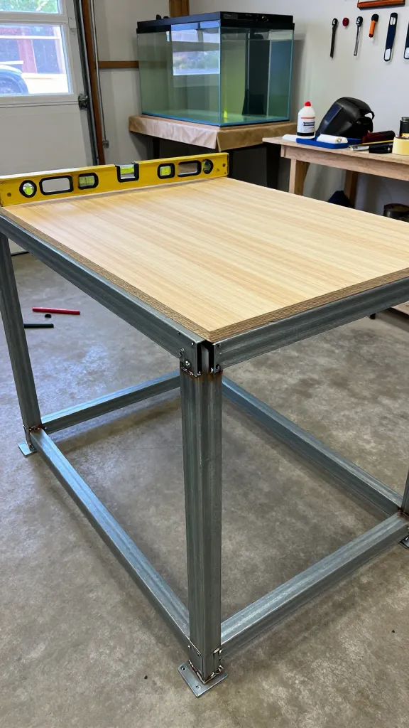 Steel angle iron aquarium stand frame